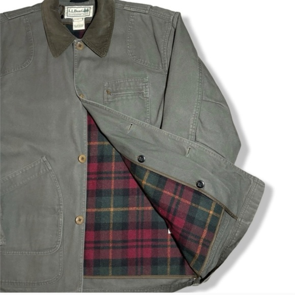 LL Bean Field Coat with Removable Liner - Picture 3 of 9